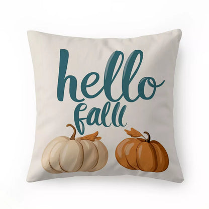 Autumn Dwarf Cushion Cover – Cozy Polyester Throw Pillowcase for Home Décor