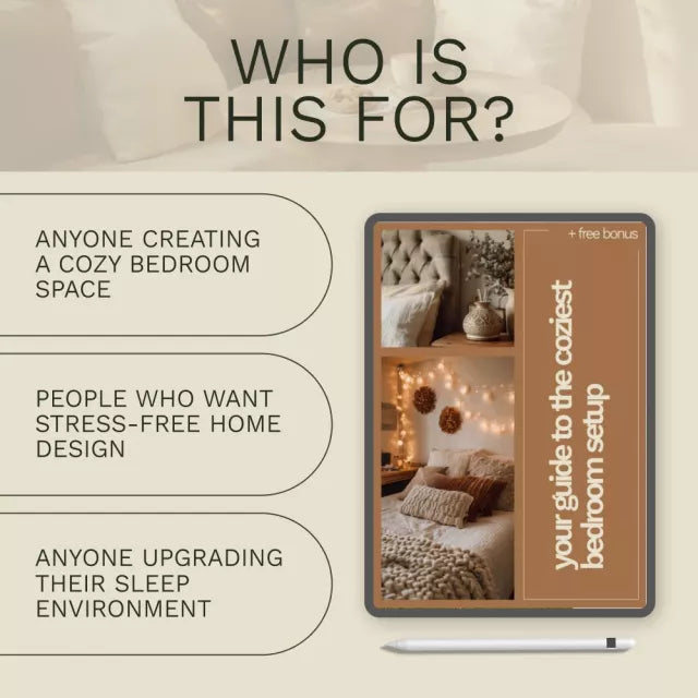 Your Guide to the Coziest Bedroom Setup – Cozy Bedroom Setup Guide, Digital Download eBook, AI-Assisted Bedroom Makeover Planner, Printable Home Decor Checklist, Bedroom Styling Guide for Calm & Comfort