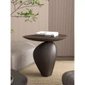 Nordic Cobblestone Side Table – Organic Stone-Look Accent