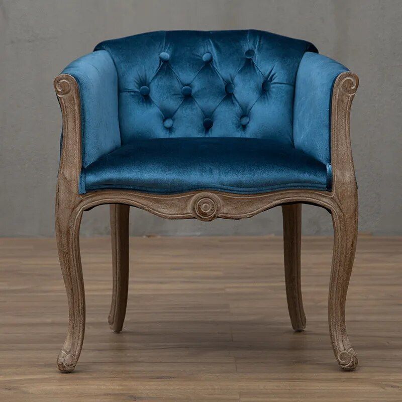 Solid Wood Antique-Inspired Leisure Chair with Handrails – Perfect for Dining & Study - DSARD
