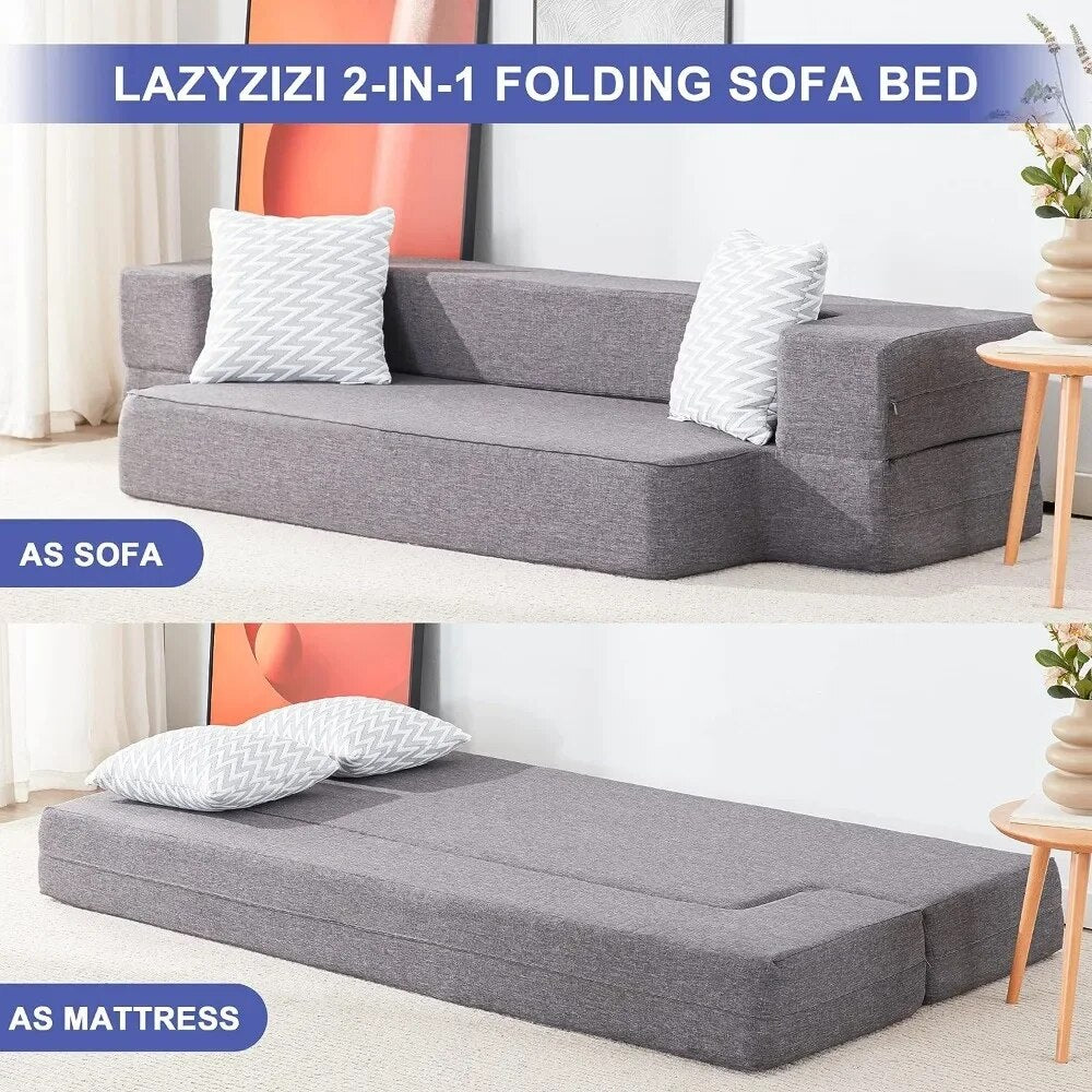 Luxurious Convertible Floor Sofa Bed with Storage - DSARD