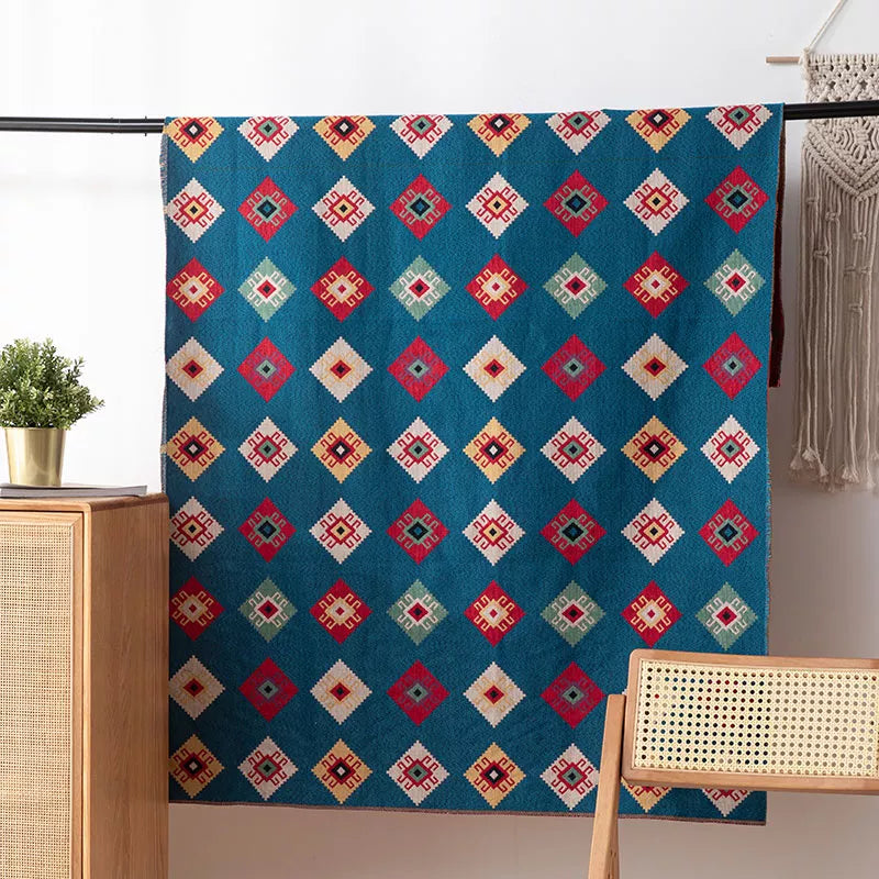 Boho Jacquard Fabric Cloth – Ethnic Style Curtain, Tablecloth & Sofa Cover (59x39in)