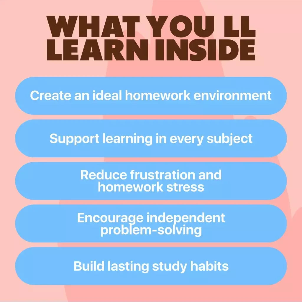 Homework Help Made Easy Toolkit for Parents – Printable Guide for Creating Study Habits, Homework Strategies & Independent Learning