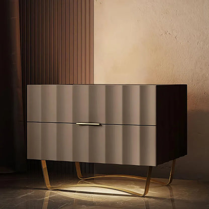 Wooden Bedside Nightstands Storage Luxury Drawers Bedroom Nightstand