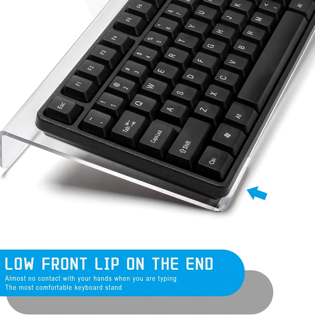 Premium Acrylic Keyboard Stand - Compact Ergonomic Desktop Riser