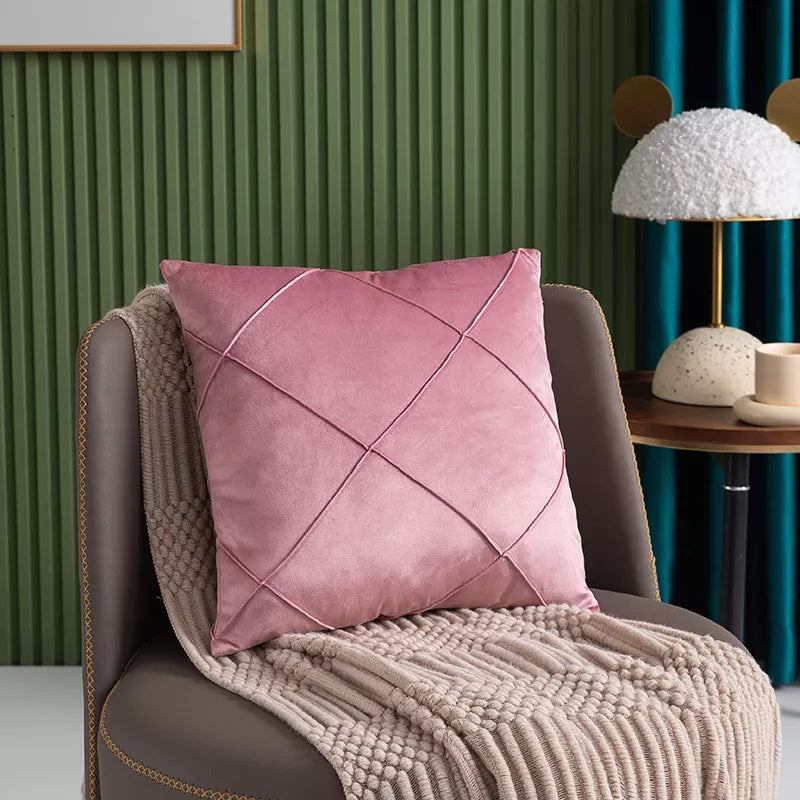 Geometric Velvet Cushion Cover 18×18 Inch
