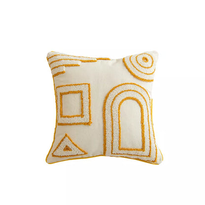 Boho Golden Sun Velvet Throw Pillow Cover with Fringe – 12×20/18×18 Inch