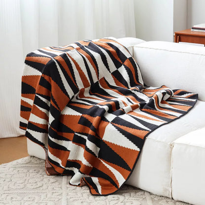 Cozy Geometric Weighted Throw Blanket – Perfect for Fall & Winter