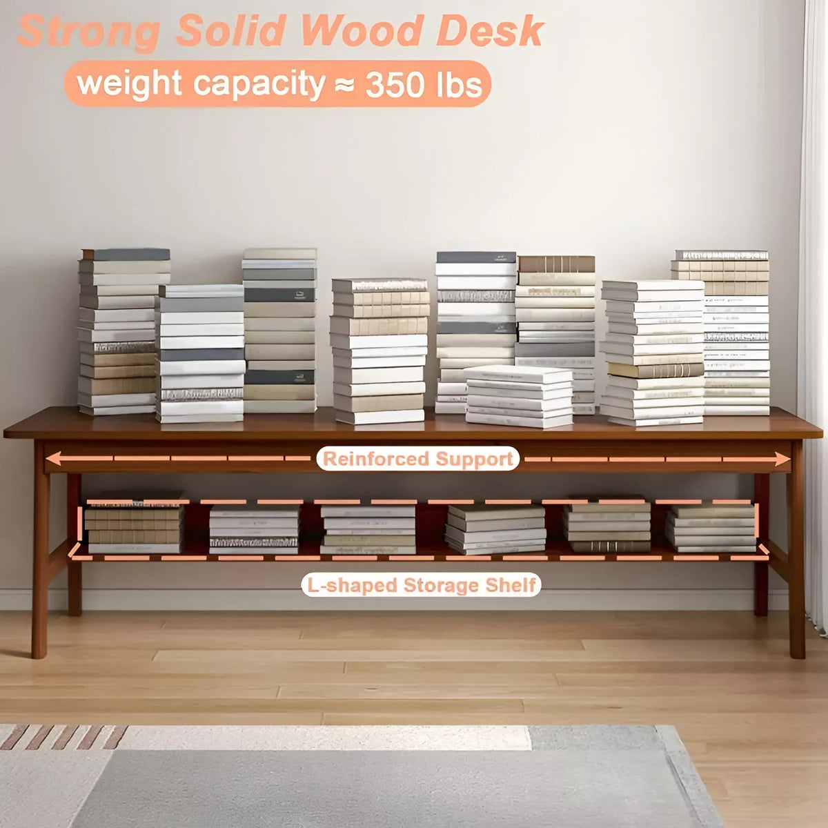 Mid-Century Modern Writing Desk for Home Office - DSARD