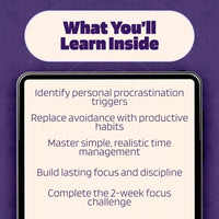 Finally Focused: The Anti-Procrastination Workbook – Productivity Ebook & Focus-Building Guide with Time Management Tools - DSARD