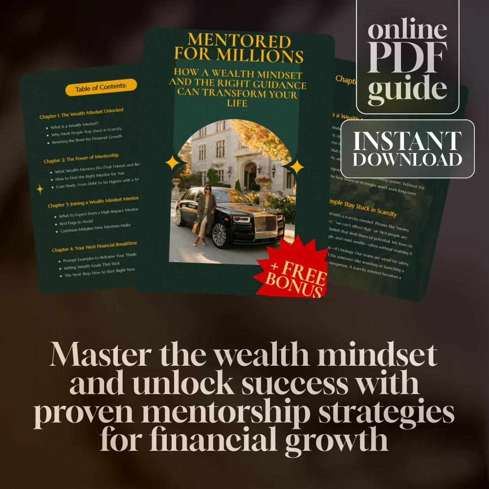 Mentored for Millions Guide | Digital Download for Wealth Mindset Mentorship Programs & Financial Growth from DSARD