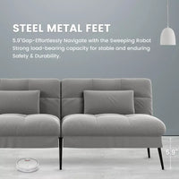 Convertible Futon Sofa Bed with 5-Position Backrest - DSARD - DSARD