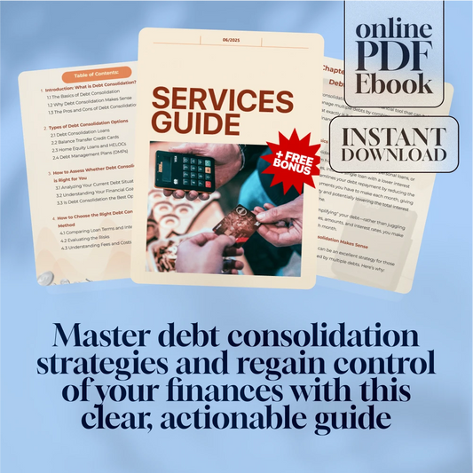 Consolidating Your Debt: The Ultimate Guide to Simplify Your Finances and Reclaim Control | How to Consolidate All My Debt | Financial eBook PDF Download