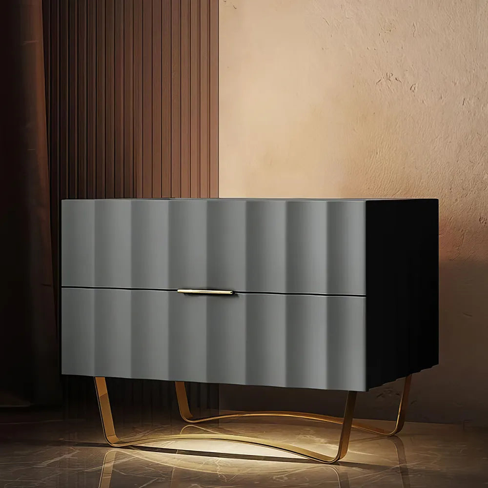 Wooden Bedside Nightstands Storage Luxury Drawers Bedroom Nightstand