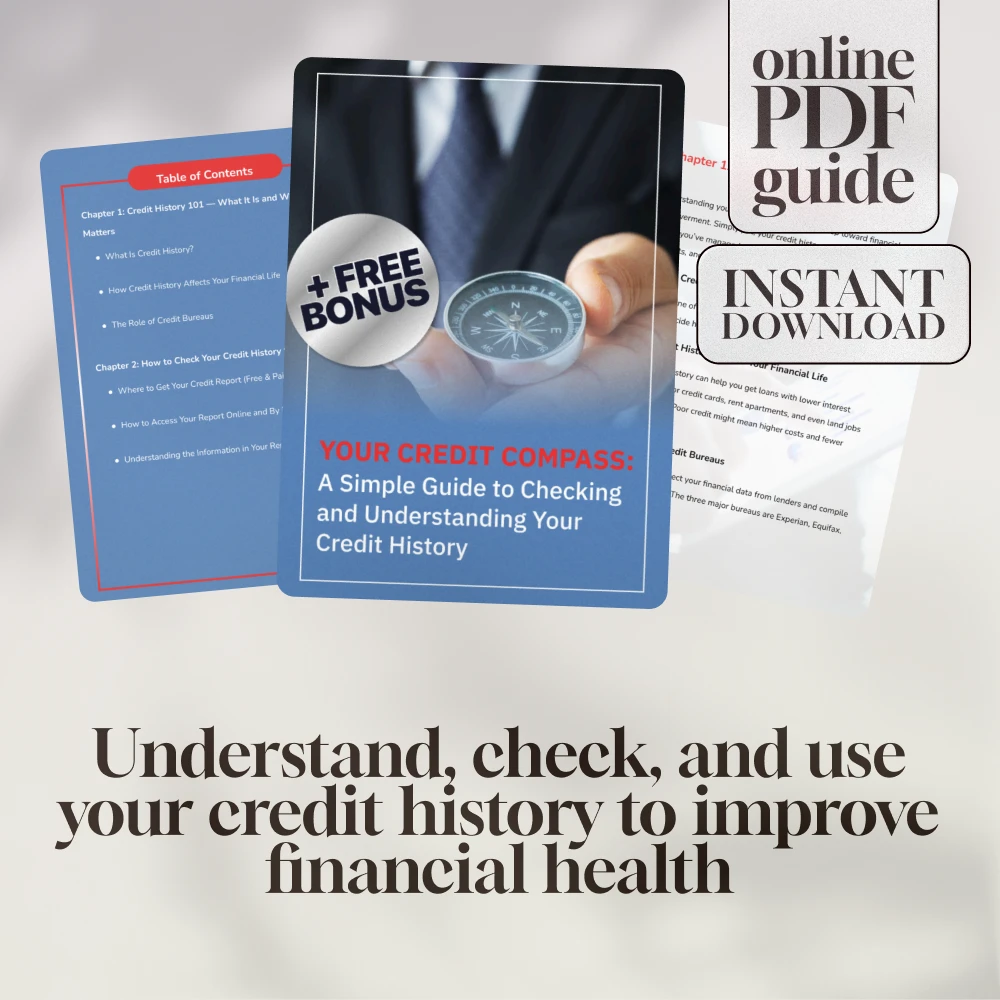 Your Credit Compass: A Simple Guide to Checking and Understanding Your Credit History | Digital Guide to Learn How to Check Credit History & Improve Your Score