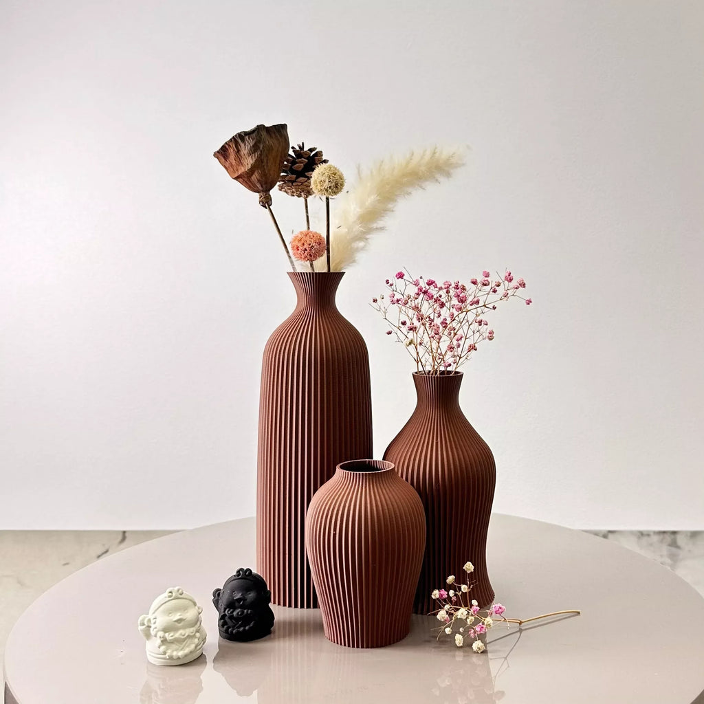 Elegant 3-Piece Set of Decorative Vases for Home and Office Decoration - DSARD