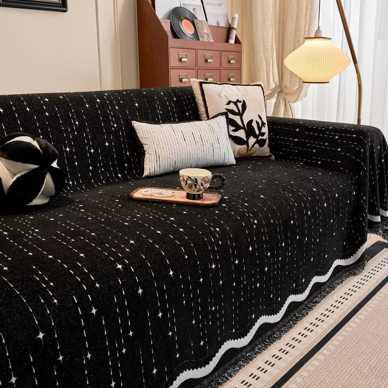 Luxury Thicken Chenille Sofa Blanket – All-Season Non-Slip Couch Cover