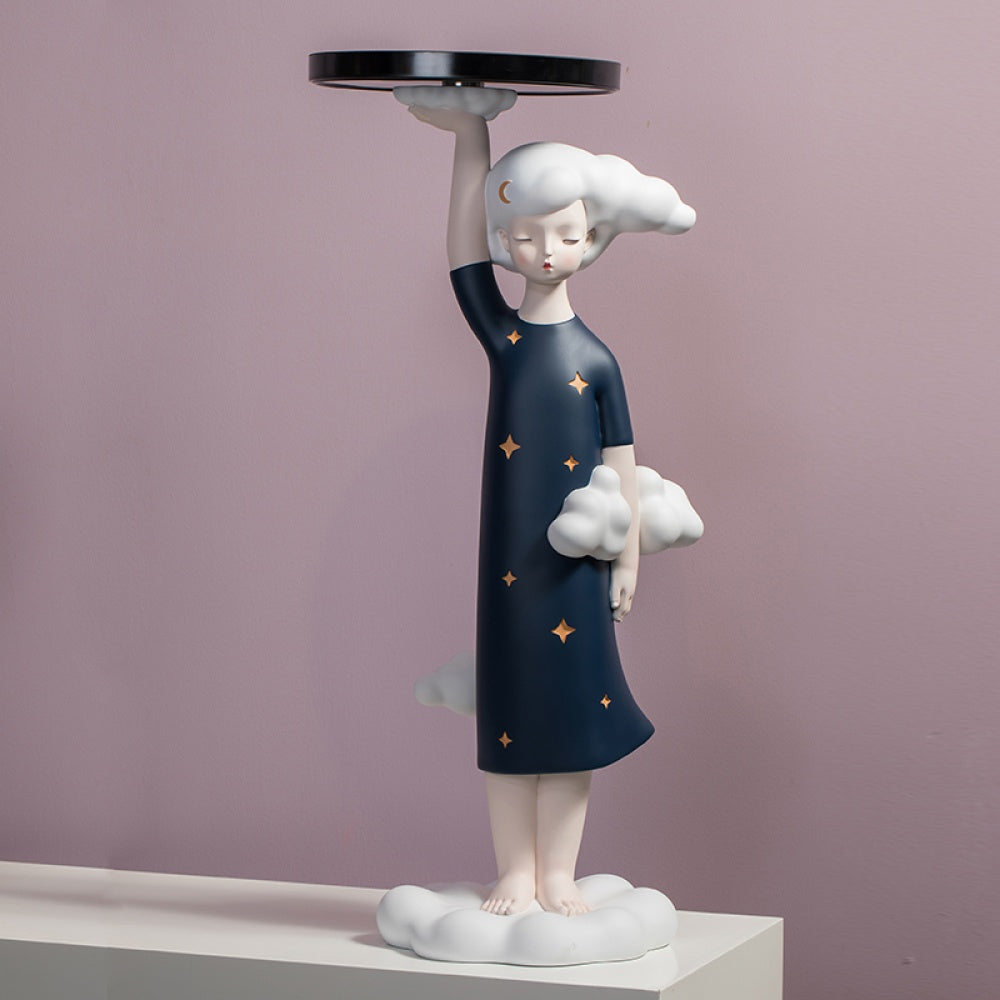 Nordic Creative Girl Tray Sculpture - DSARD