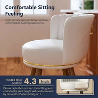 Swivel Bar Stools Set of 2, Counter Height Leather Swivel Pub Stools - DSARD