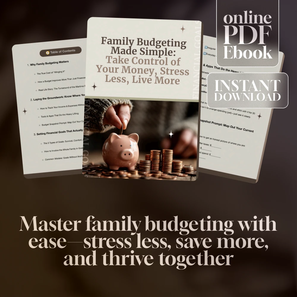 Family Budgeting Made Simple: Take Control of Your Money, Stress Less, Live More | eBook Guide for How to Make a Family Budget | Digital Download