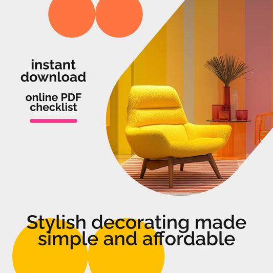 The Budget-Friendly Home Decorating Checklist | Affordable Decorating Tips & DIY Inspiration | Decorating a New Home on a Budget | Digital Download