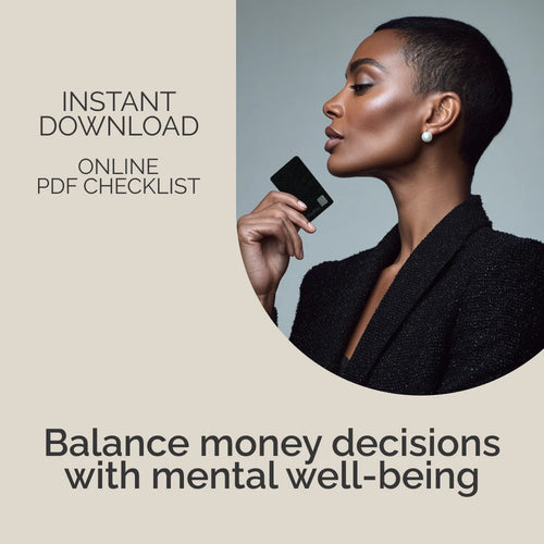 Achieving Financial and Mental Wellness | Printable Checklist for Mental Health and Money Problems | Financial Self-Care & Stress Management Guide