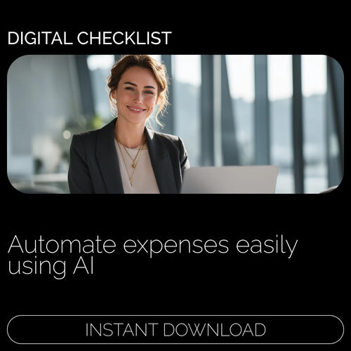 The AI Expense Tracking Checklist – How to automate expense tracking with AI | Smart Money Management Digital Download for Personal & Business Finances