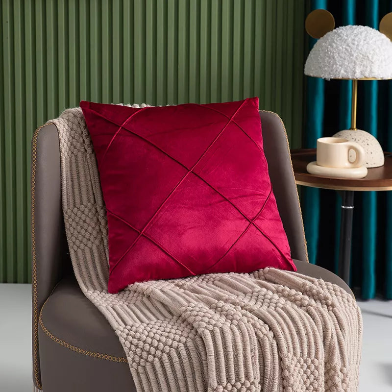 Geometric Velvet Cushion Cover 18×18 Inch