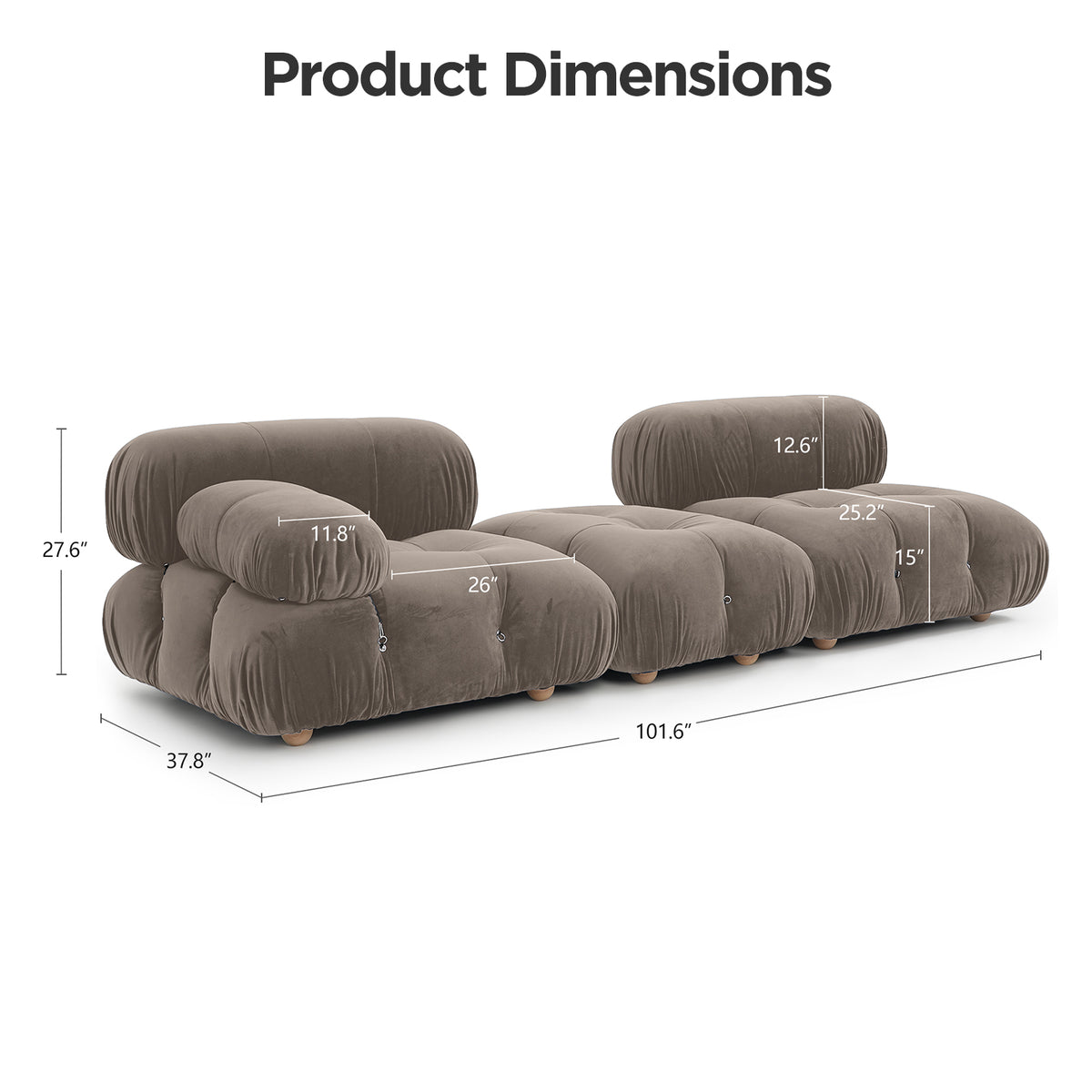 Modular Soft Sofa with Ottoman - DSARD