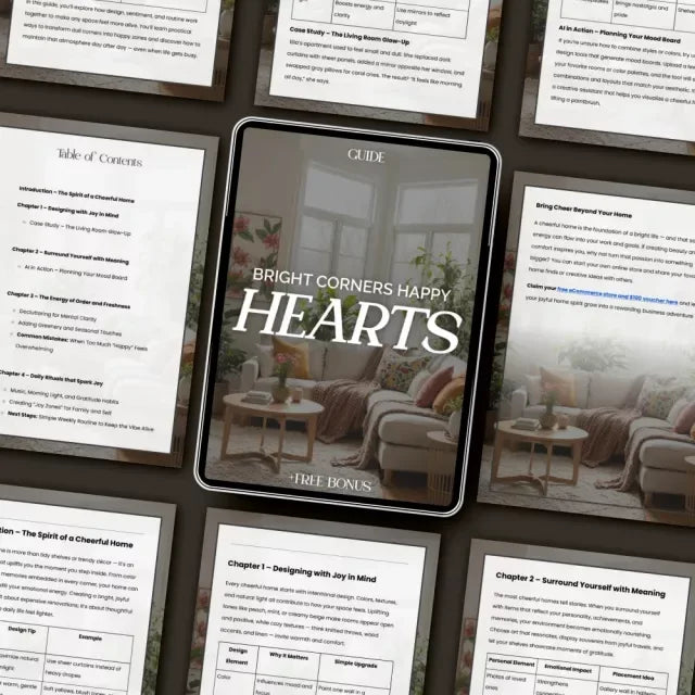 Bright Corners Happy Hearts | Digital Guide to the Best Way to Make Home Cheerful, Cozy, and Full of Joy | Printable eBook for Creating a Happy Home - DSARD