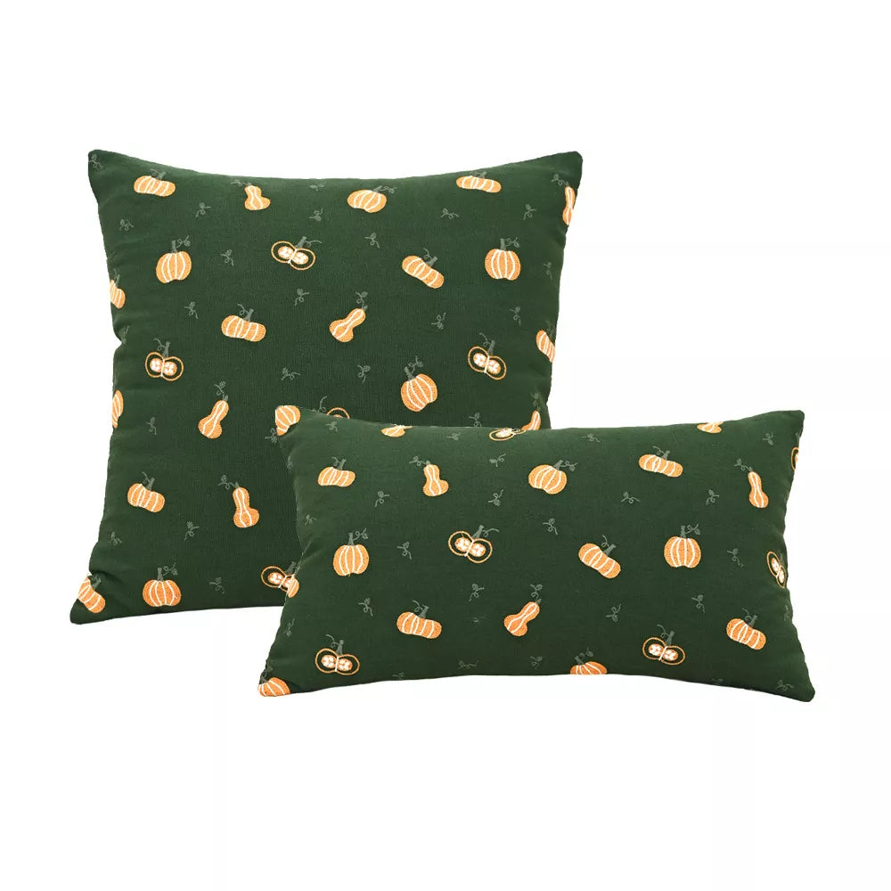 Embroidered Pumpkin Pillowcase – Festive Autumn Decor