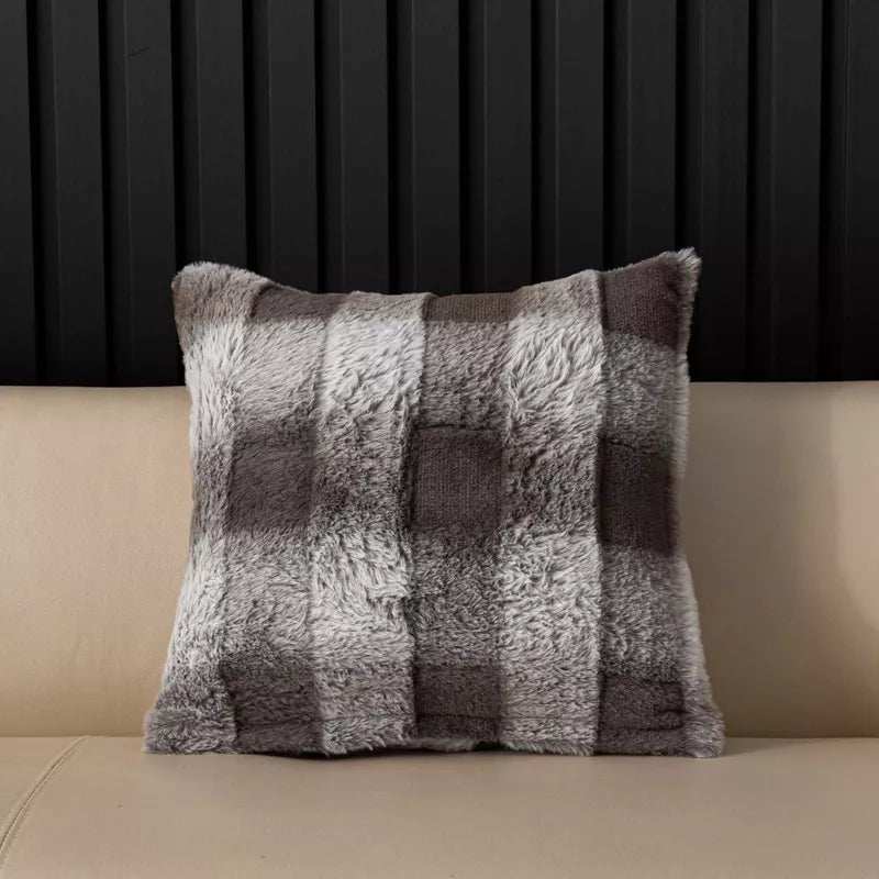 Velvet Plush Pillow Cushion Cover 18x18in Double-Sided Soft Throw Pillowcase