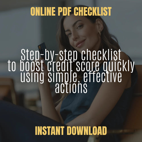 Fast Track to a Stellar Credit Score Checklist | Printable Credit Repair Guide | Instant Digital Download | Best Ways to Build Credit Fast