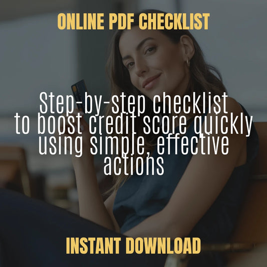 Fast Track to a Stellar Credit Score Checklist | Printable Credit Repair Guide | Instant Digital Download | Best Ways to Build Credit Fast