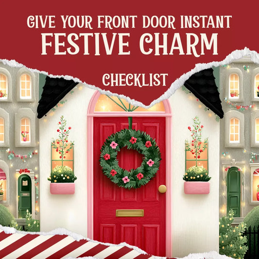 12 Ways to Give Your Front Door Instant Festive Charm | Seasonal Home Decor Guide | Front Door Styling eBook | Porch Decorating Checklist for Instant Curb Appeal - DSARD