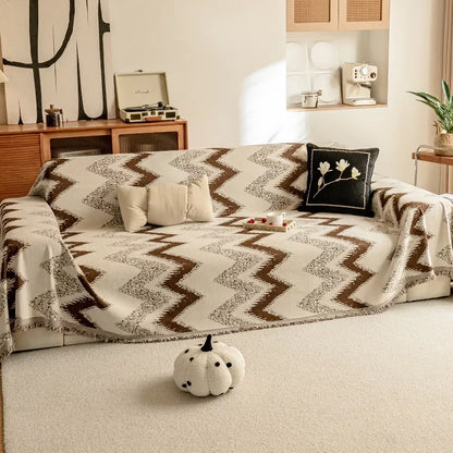 Luxurious Chenille Sofa Throw Blanket – Soft, Breathable & Anti-Scratch Cover