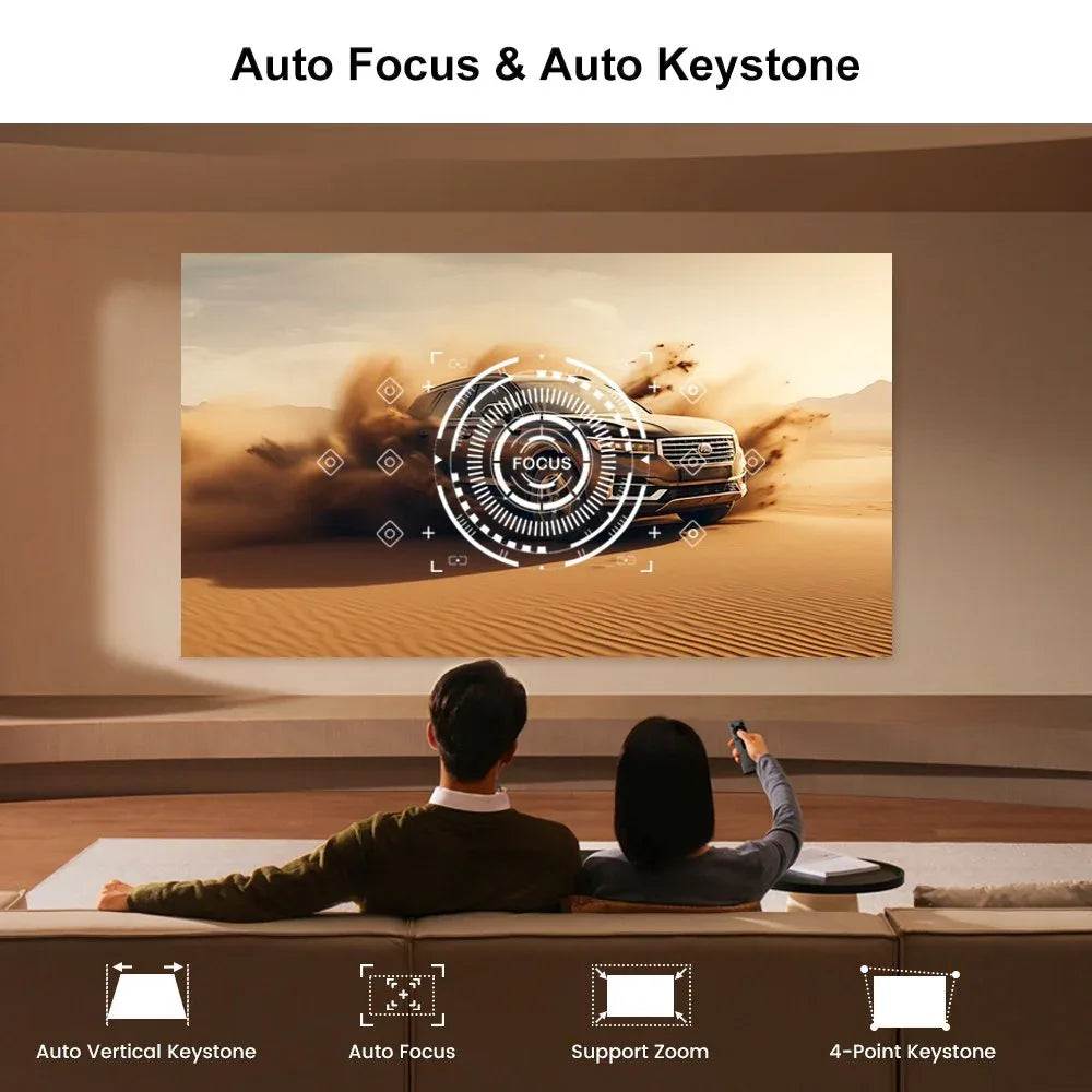 4K Android Mini Home Theater Projector with Bluetooth - DSARD