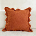 Cozy Scalloped Solid Pillow Cover – Stylish Home Decor - DSARD