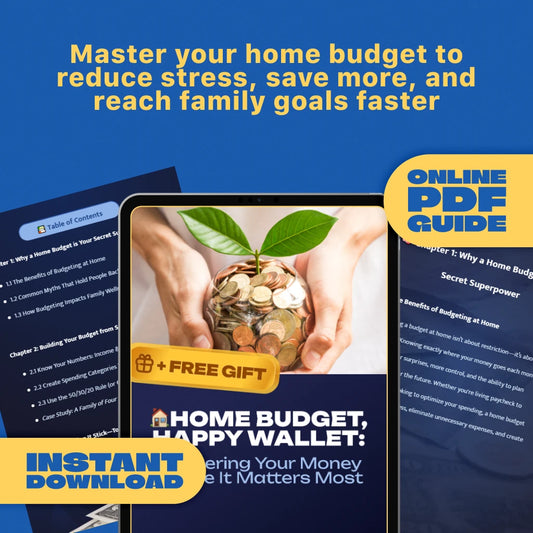 Home Budget, Happy Wallet: Mastering Your Money Where It Matters Most | Guide on How to Manage a Budget at Home | Digital Download eBook