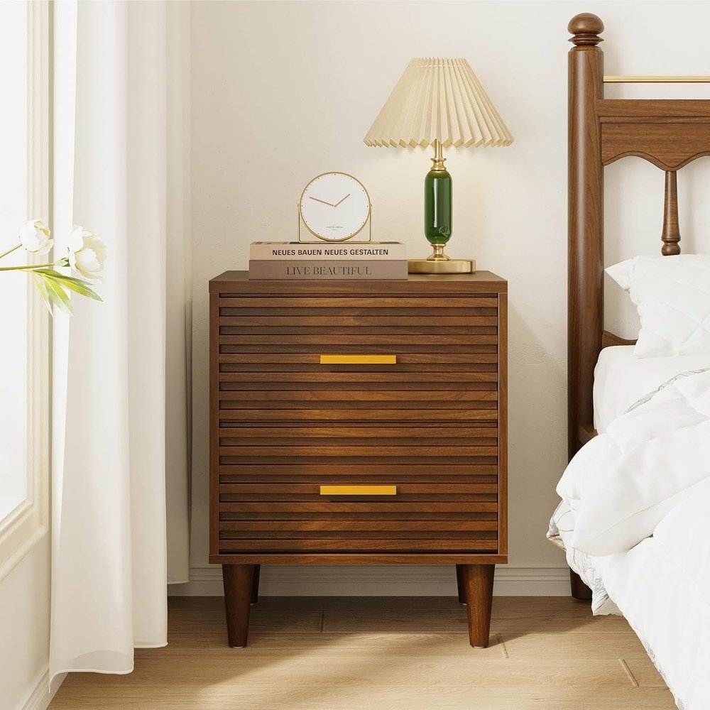 Mid Century Modern Premium Nightstands with Drawers