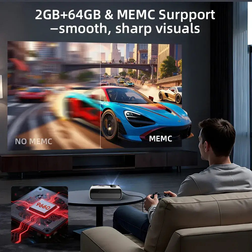 4K 2800 Lumen Portable Smart Projector with Auto Focus & HDR - DSARD