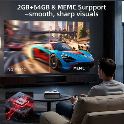 4K 2800 Lumen Portable Smart Projector with Auto Focus & HDR - DSARD