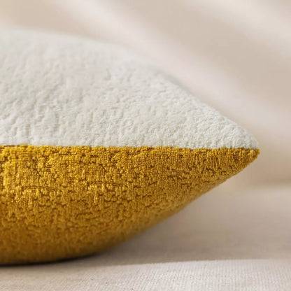 Two-Tone Velvet Pillow Cover 18x18in Reversible Cozy Decorative Cushion