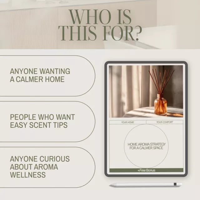 Home Aroma Strategy for a Calmer Space | Printable Guide | Digital Download for Stress Relief, Home Scent Planning, Essential Oil Routine, and Mindful Living