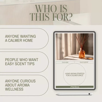 Home Aroma Strategy for a Calmer Space | Printable Guide | Digital Download for Stress Relief, Home Scent Planning, Essential Oil Routine, and Mindful Living