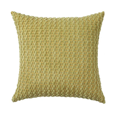 Modern Velvet Pillowcase with 3D Bubble Plush Wrap – Solid Color Cushion Cover