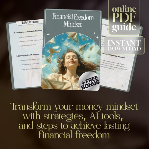 Financial Freedom Mindset Guide | Goal Setting, AI Prompts & Mistake-Proof Financial Growth Strategies for Women | Digital Download