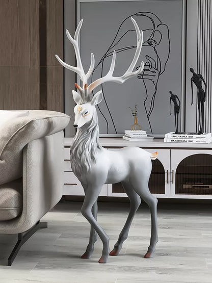 Large Nordic Deer Floor Sculpture
