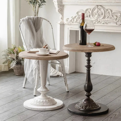 American Vintage Solid Wood Small Tea Table: Rustic Charm for Your Home - DSARD