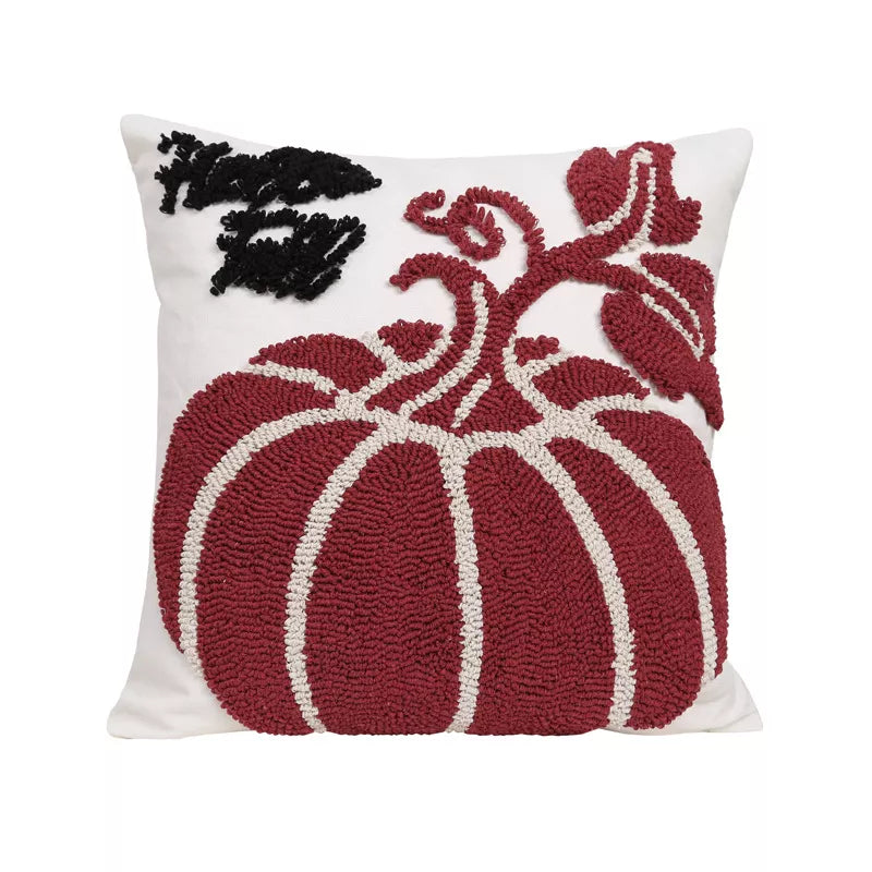Happy Fall Pumpkin Tufted Pillowcase – Cozy Autumn Decor